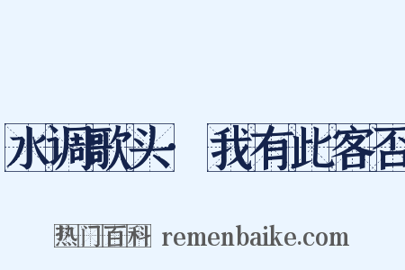 水调歌头·我有此客否是什么意思的图片